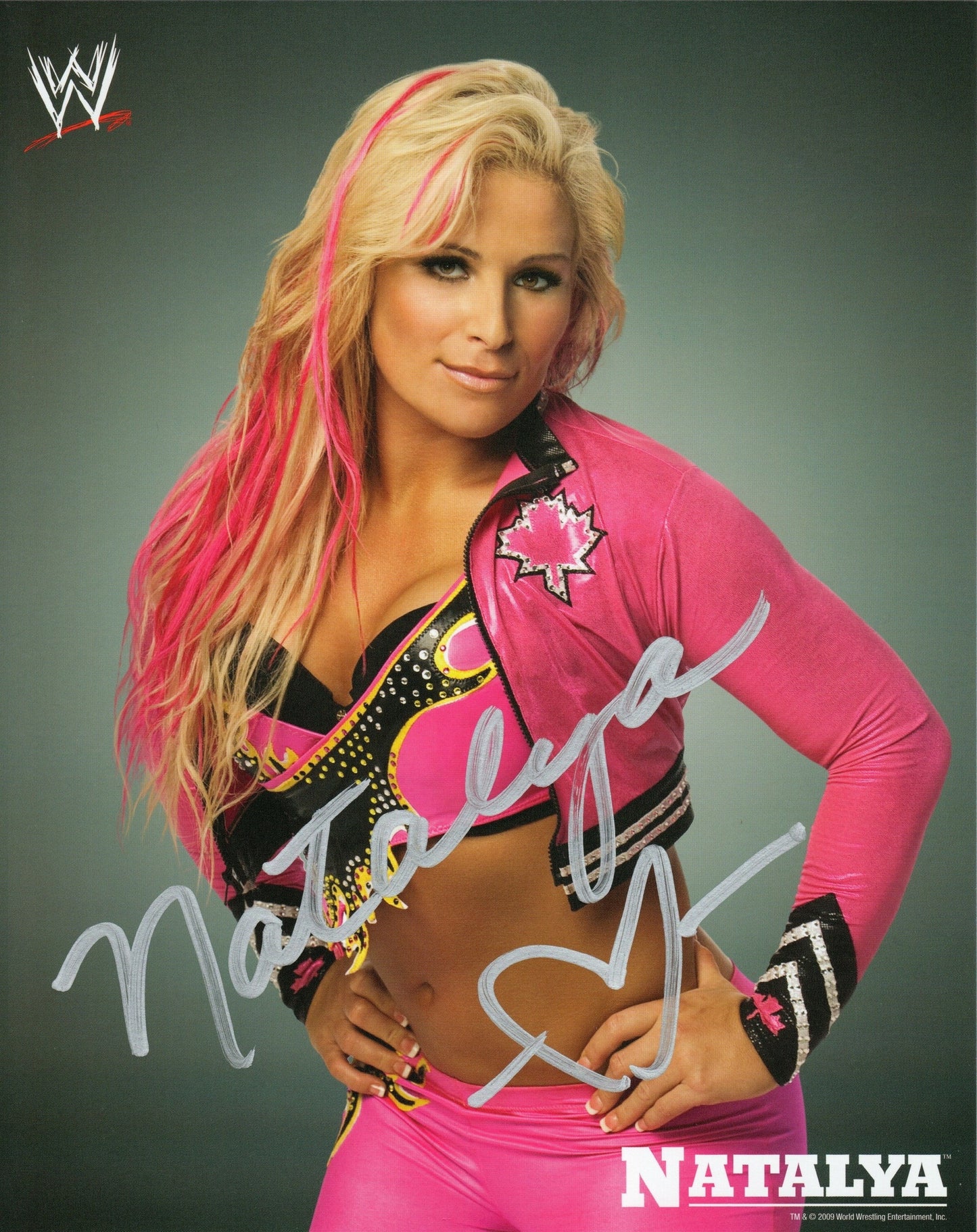 Natalya Signed WWE Wrestling Promo Photo