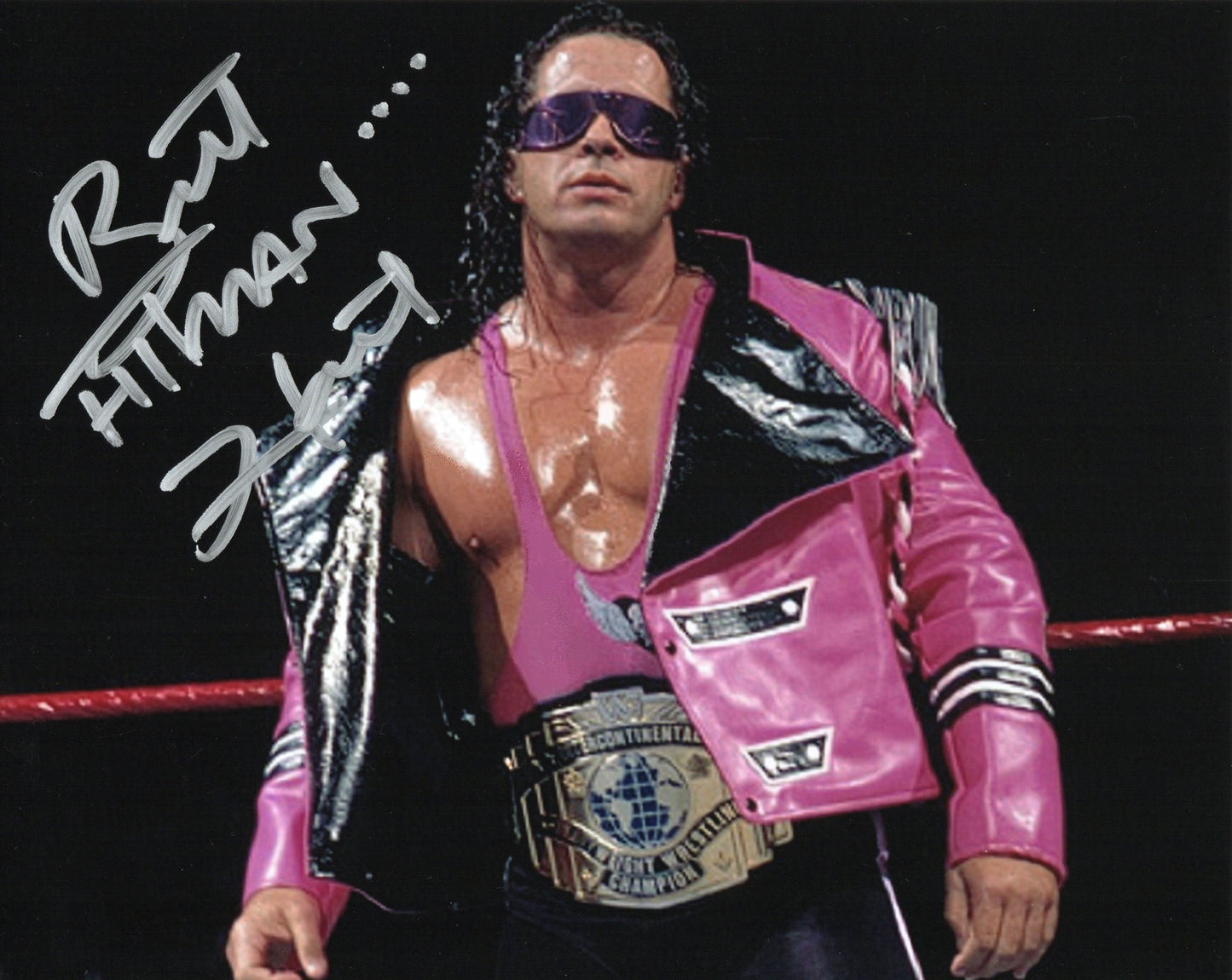 Bret "Hitman" Hart Signed WWF/WWE Wrestling Photo