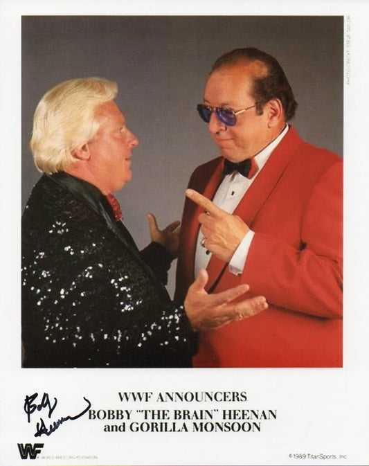 Bobby "The Brain" Heenan WWF/WWE Signed Promo Photo Print