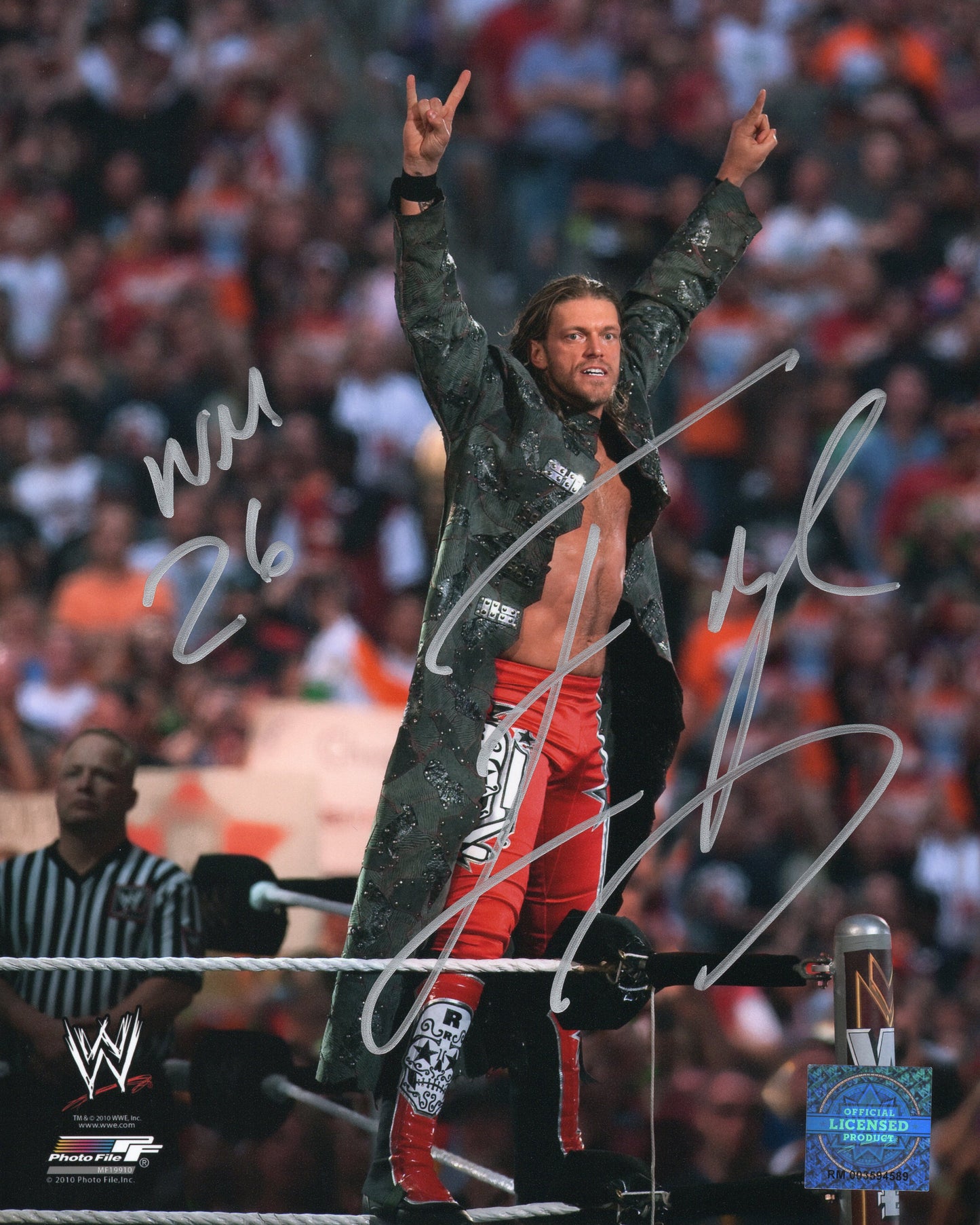 Edge WWE Signed Photofile Photo
