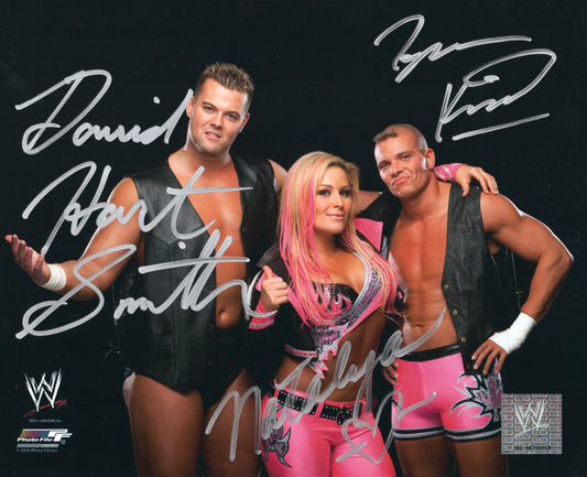 The Hart Dynasty David Hart Smith Natalya & Tyson Kidd WWE Signed Photofile Photo