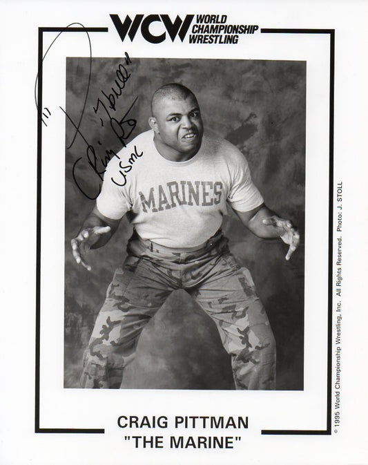 Craig Pittman "The Marine" WCW Signed Promo Photo