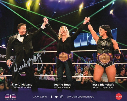 David McLane WOW Women Of Wrestling Signed Promo Photo
