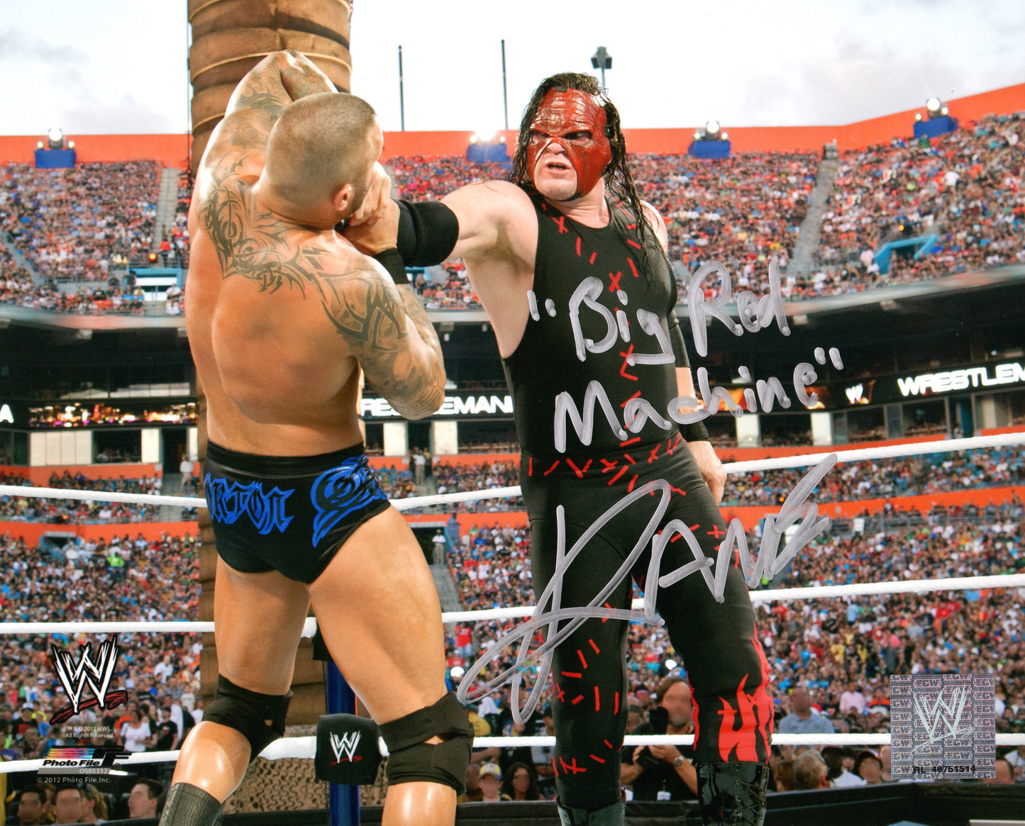 Kane WWE Signed Photofile Photo