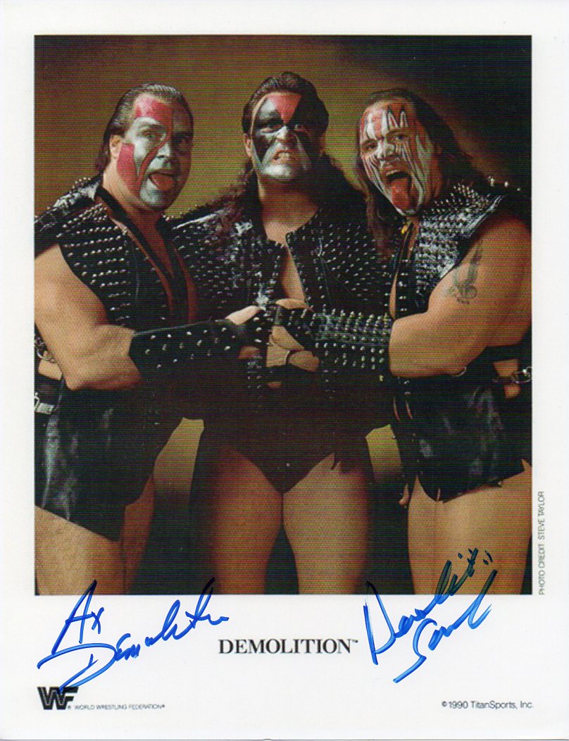 Demolition Ax & Smash WWF/WWE Signed Promo Photo Print