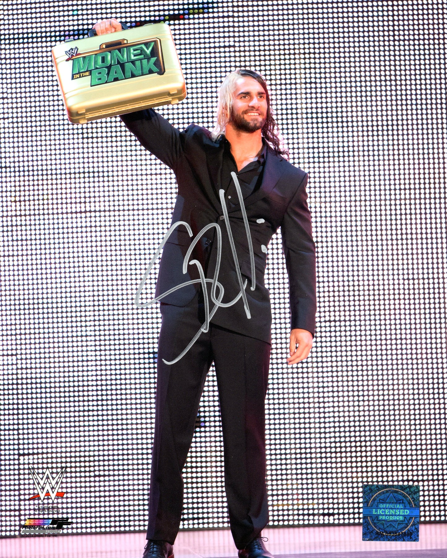 Seth Rollins WWE Signed Photofile Photo