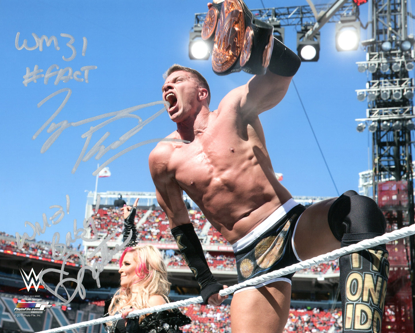 Tyson Kidd & Natalya WWE Signed Photofile Photo