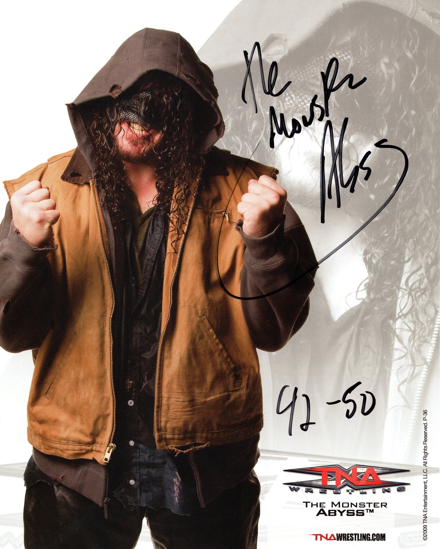 Abyss TNA Impact Signed Promo Photo P-36
