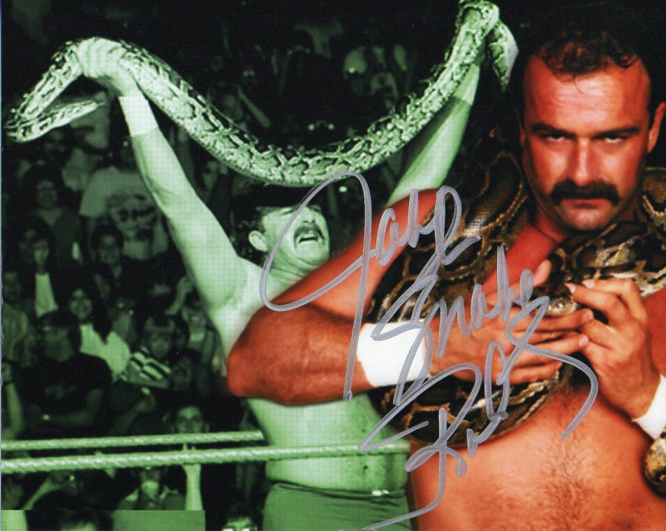 Jake "The Snake" Roberts WWF/WWE Signed Photo