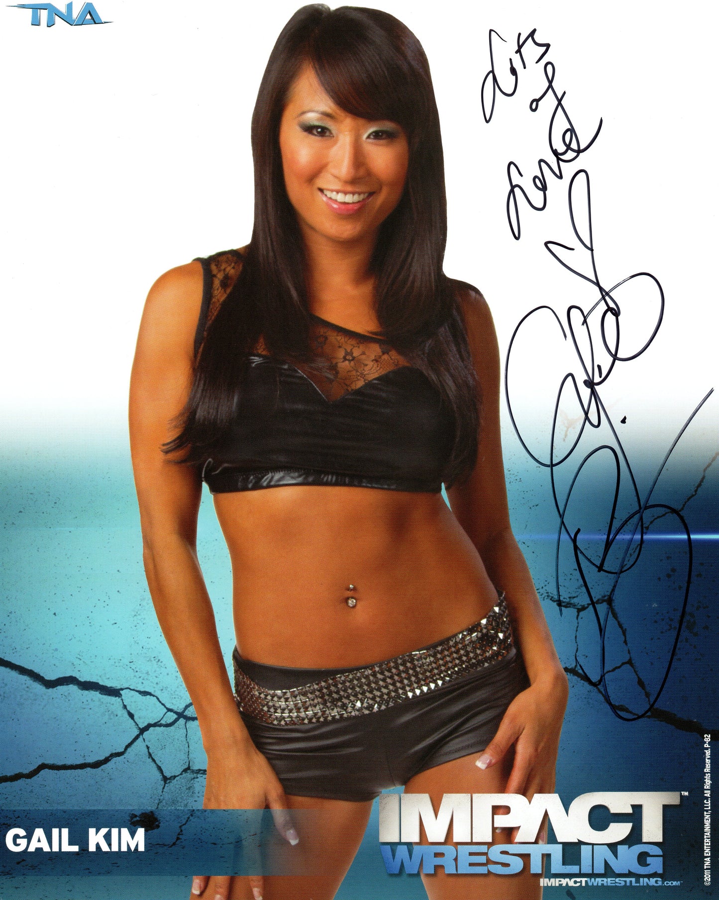 Gail Kim TNA Impact Signed Promo Photo P-02