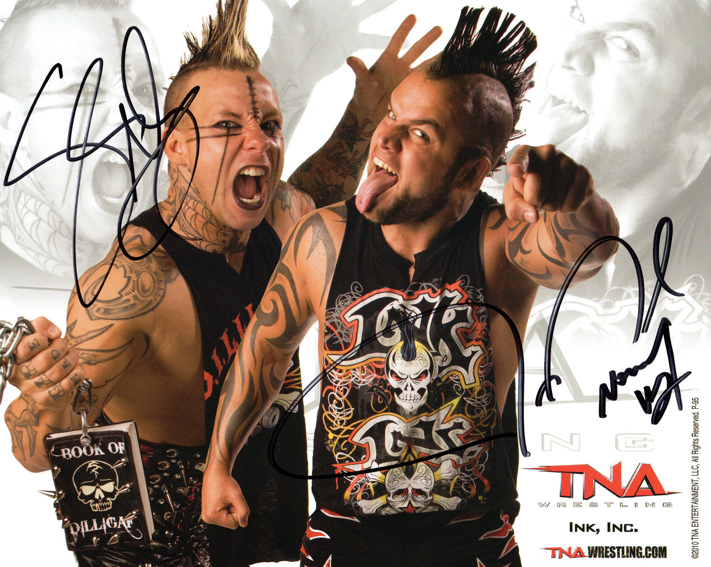 Ink Inc Shannon Moore & Jesse Neal TNA Impact Signed Promo Photo P-95