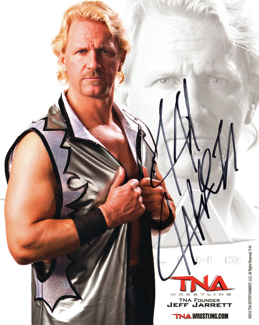 Jeff Jarrett TNA Impact Signed Promo Photo P-41