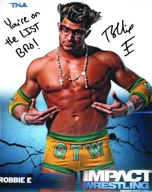 Robbie E TNA Impact Signed Photo