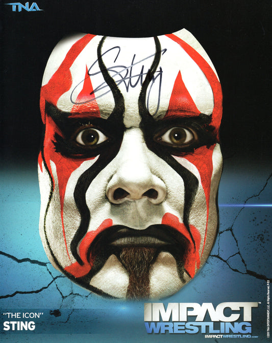 Sting TNA Impact Signed Promo Photo P-53