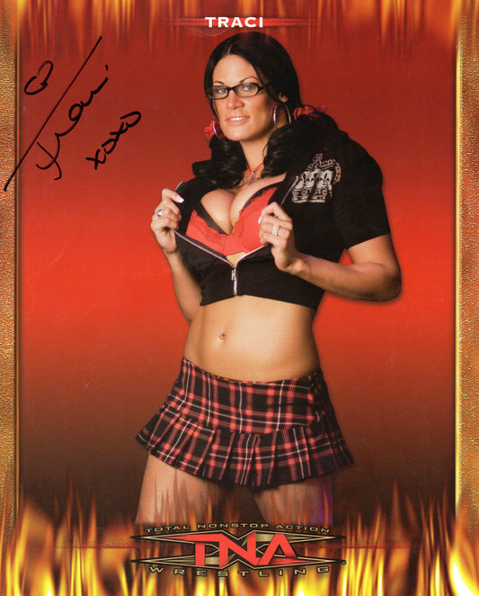Traci TNA Impact Signed Promo Photo