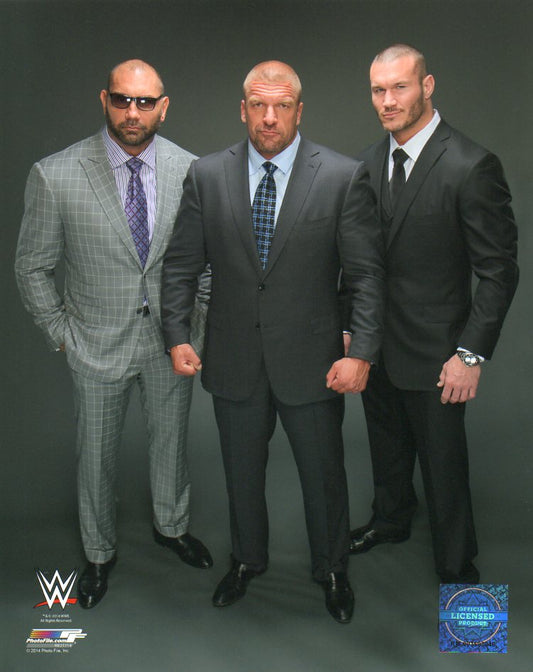 Evolution Triple H Randy Orton & Batista WWE Photofile 8x10" Photo