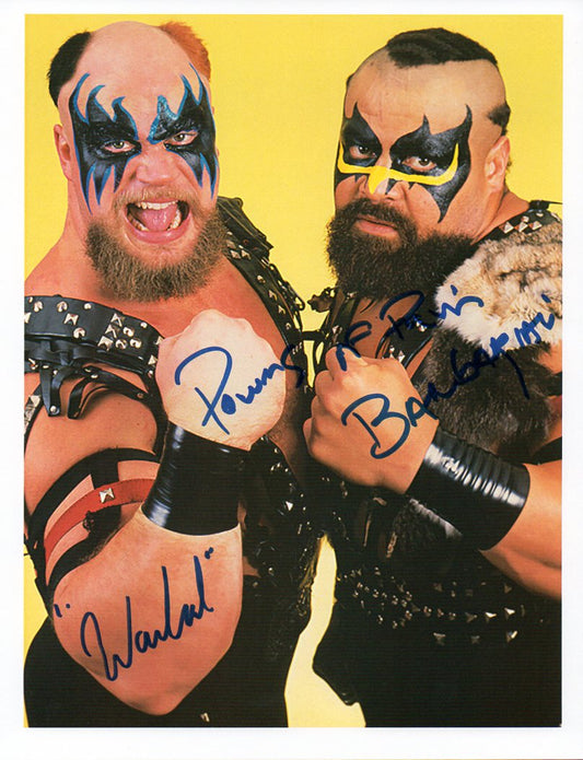 The Powers Of Pain Warlord & Barbarian WWF/WWE Signed Photo