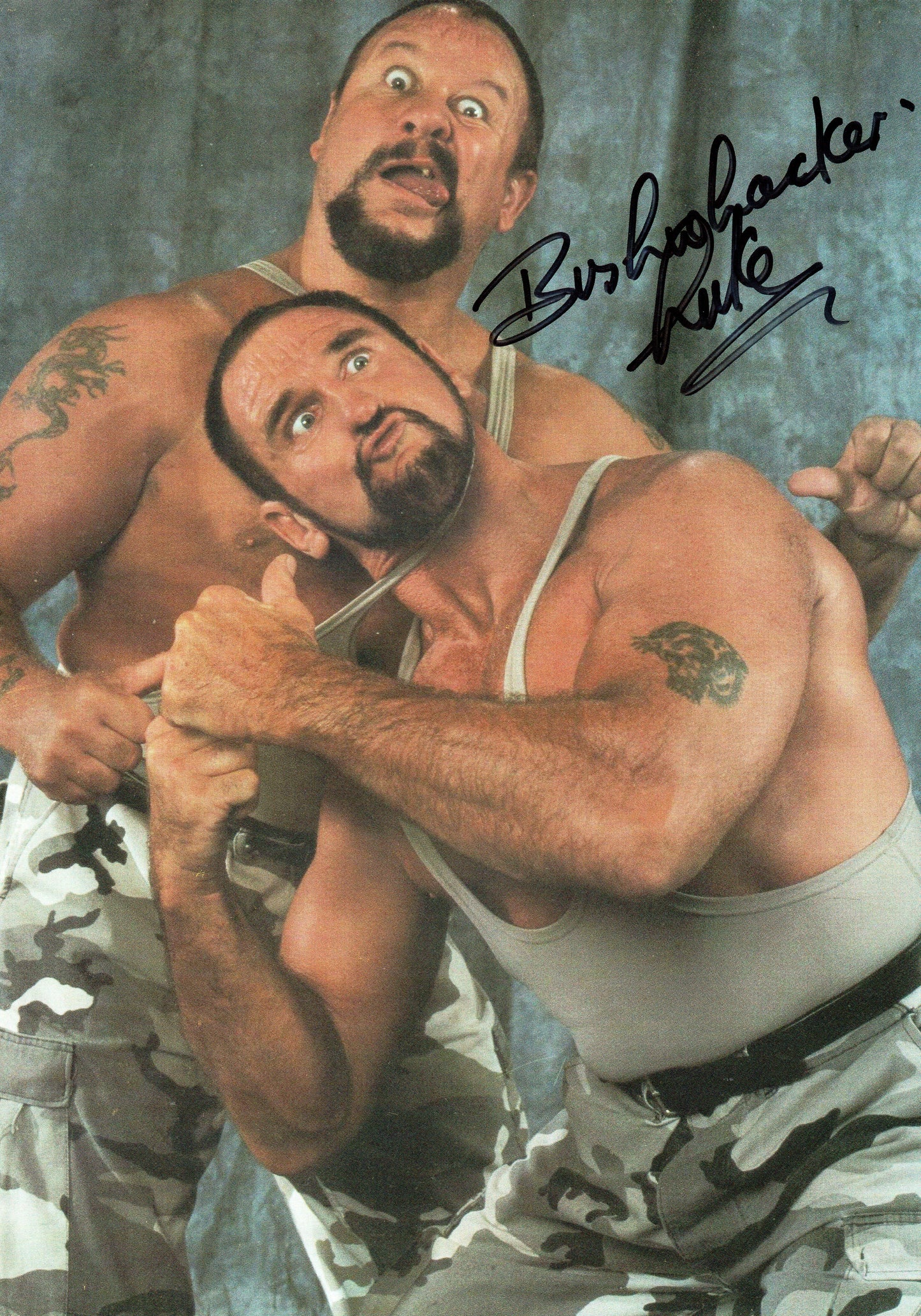 The Bushwhackers Luke WWF/WWE Signed Photo
