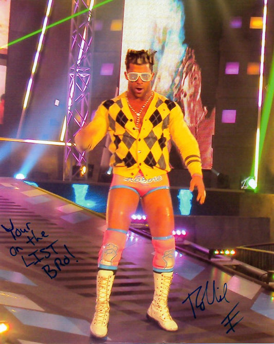 Robbie E TNA Impact Signed Photo walking to ring