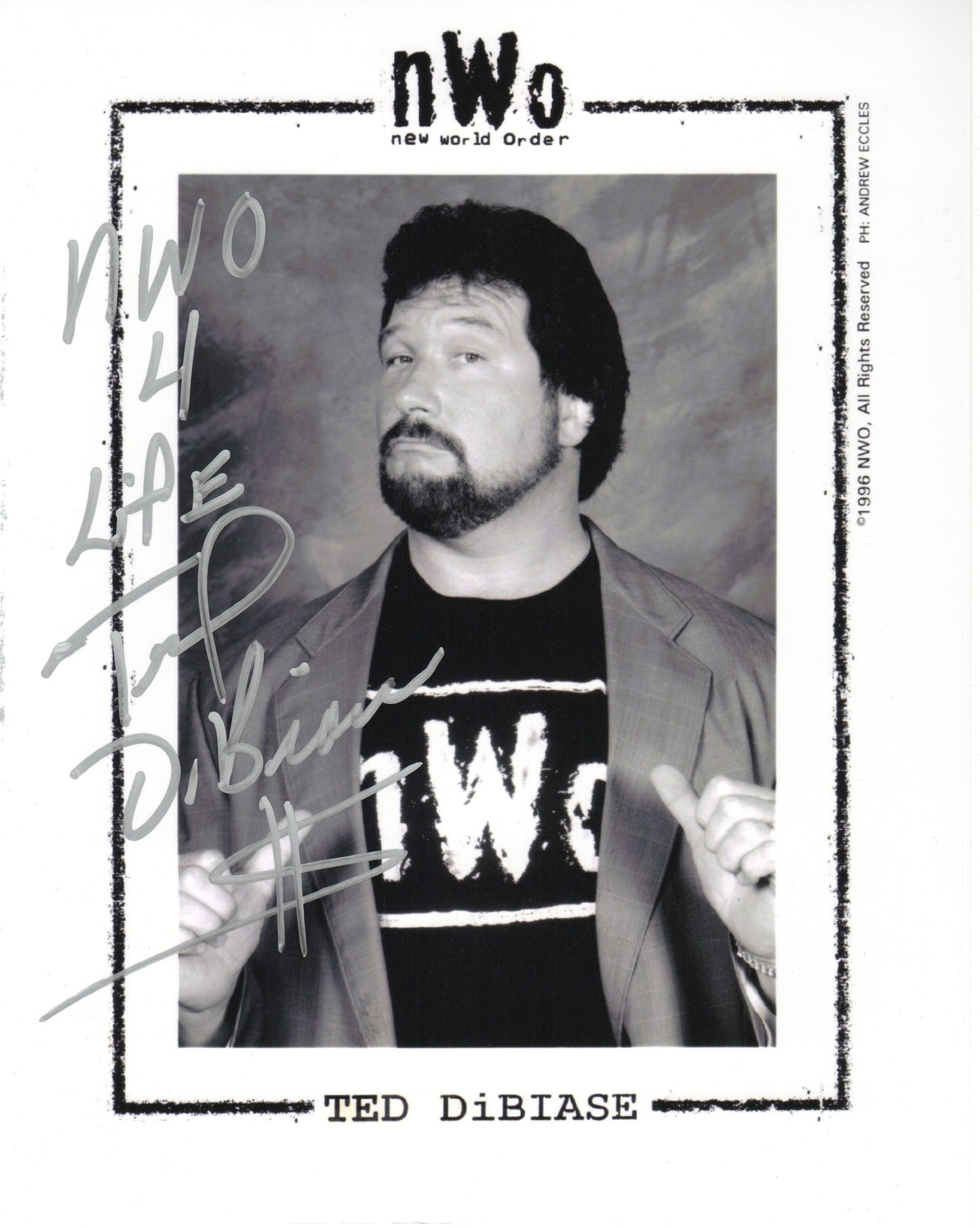 Ted Dibiase WCW Signed Promo Photo Print