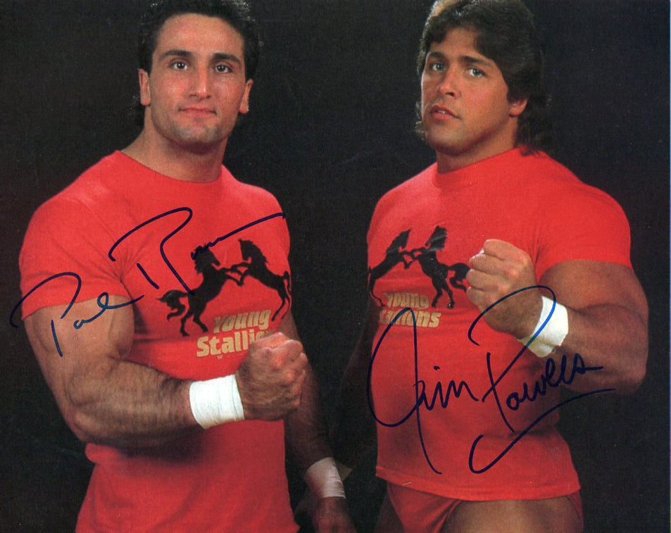 The Young Stallions Paul Roma & Jim Powers WWF/WWE Signed Photo