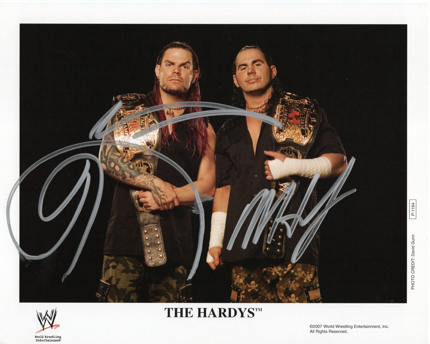 The Hardy Boyz Jeff & Matt WWE/WWF Signed Promo Photo P-1164