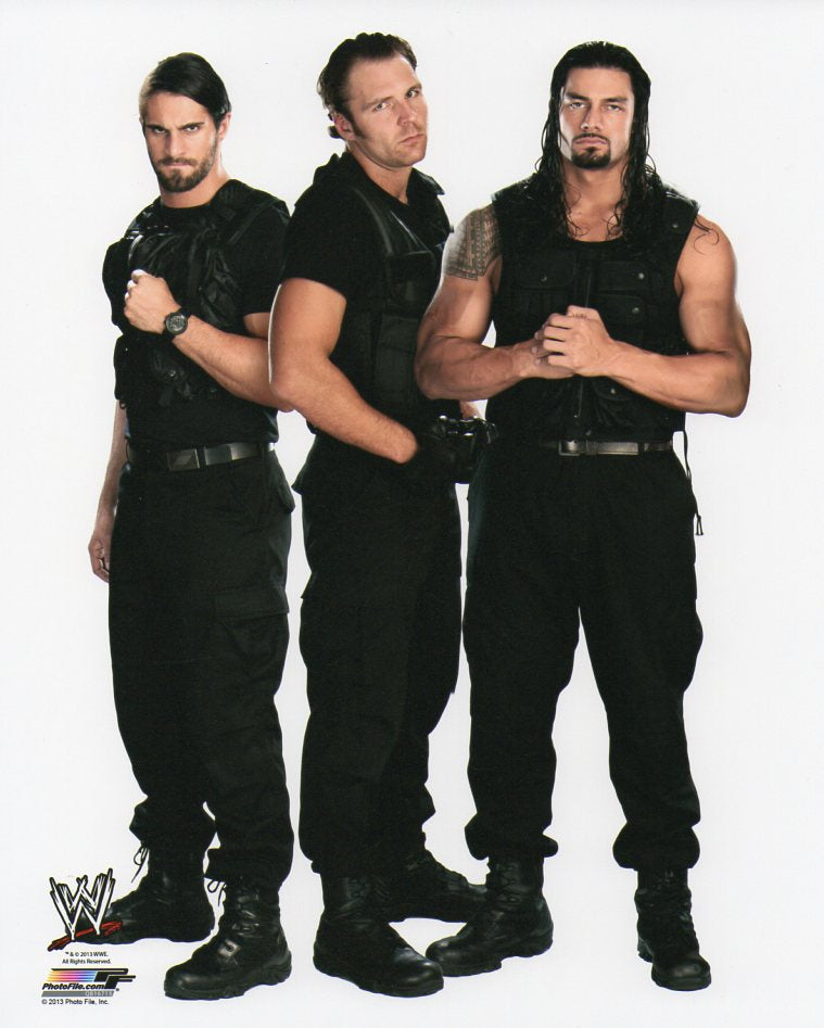 The Shield Seth Rollins Dean Ambrose & Roman Reigns WWE Photofile 8x10" Photo