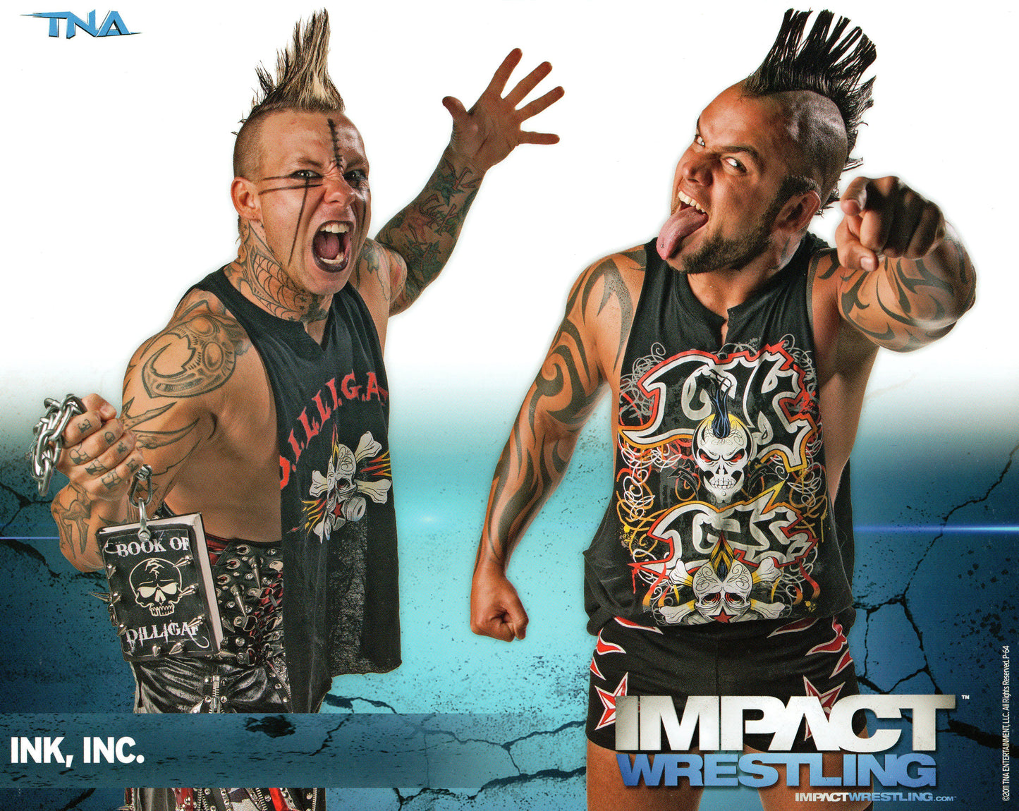 Ink Inc Shannon Moore & Jesse Neal Impact Wrestling 8x10" Promo Photo P-64