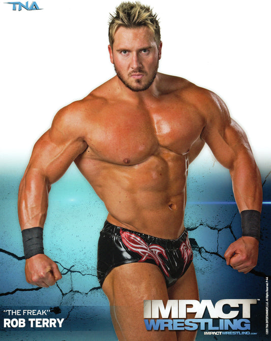 Rob Terry Impact Wrestling 8x10" Promo Photo P-44