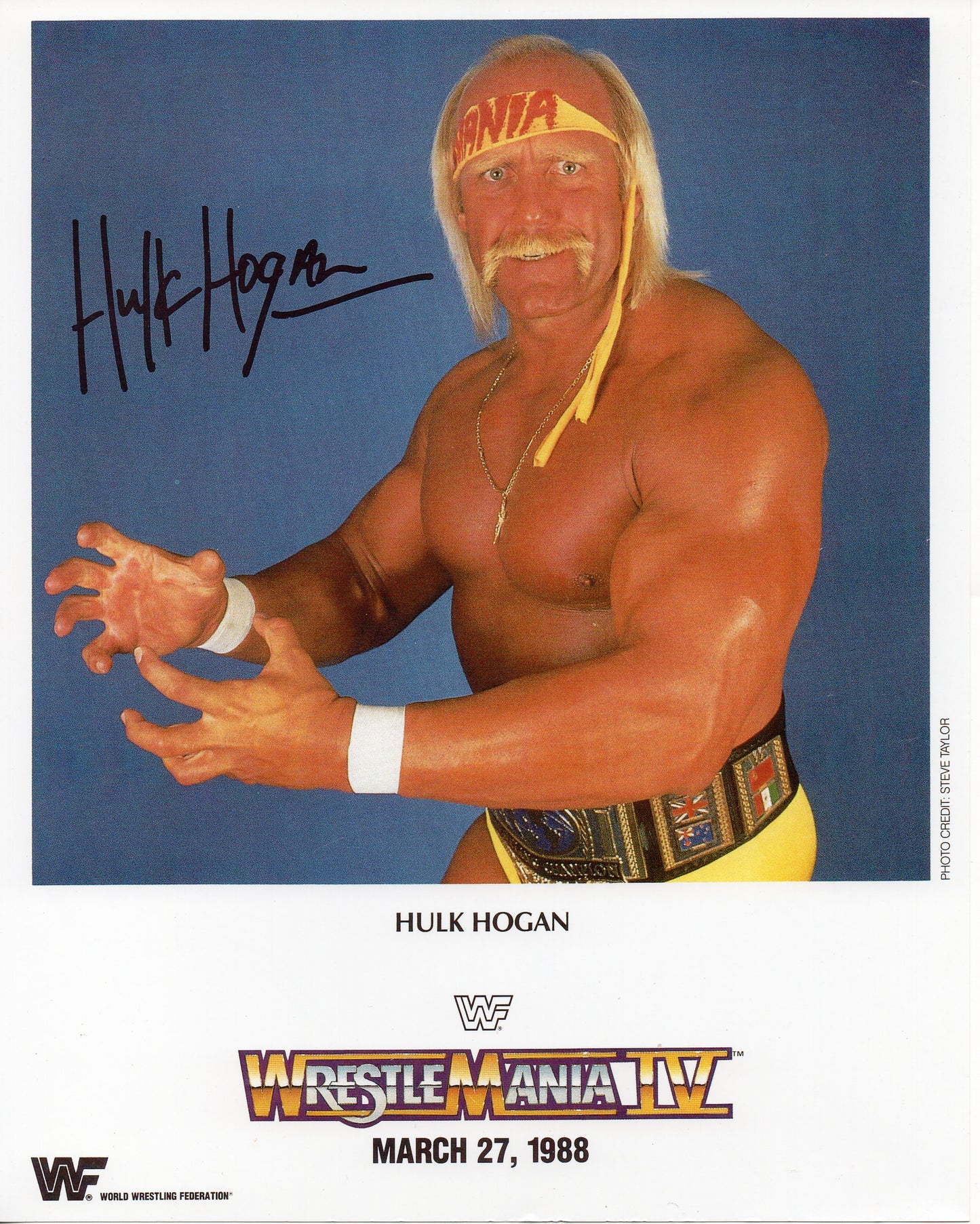 Hulk Hogan WWF Promo Photo