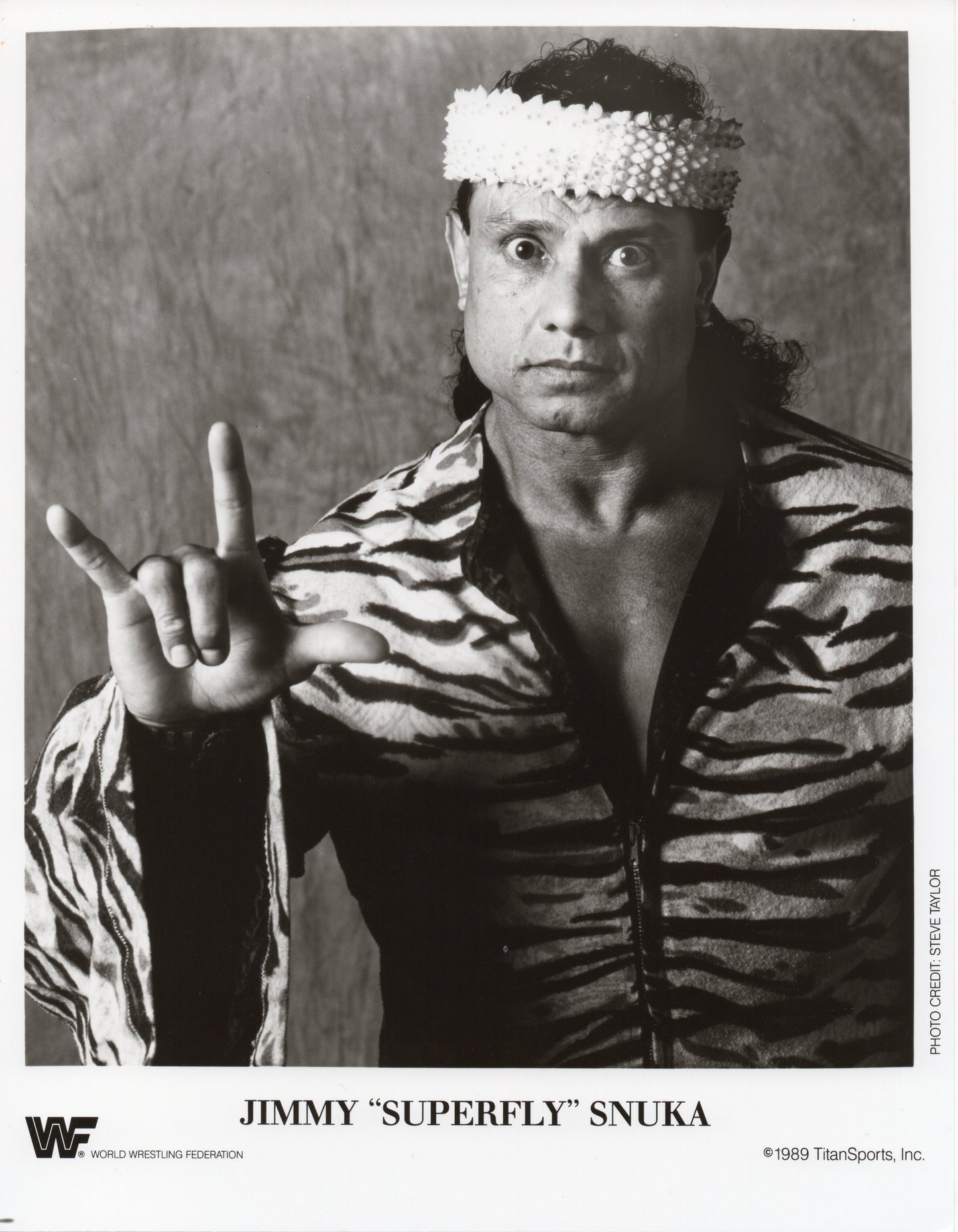 Jimmy Superfly Snuka WWF Promo Photo