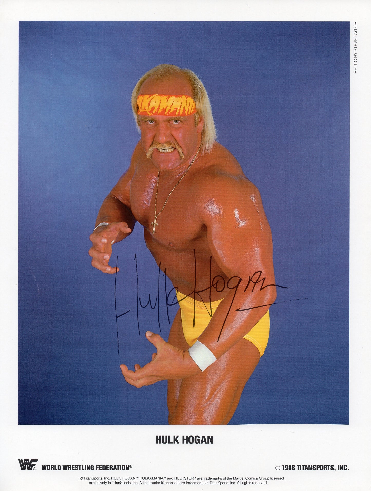 Hulk Hogan WWF Promo Photo