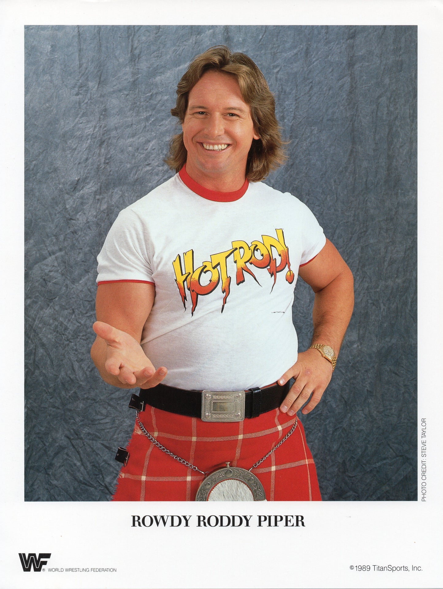 Rowdy Roddy Piper WWF Promo Photo