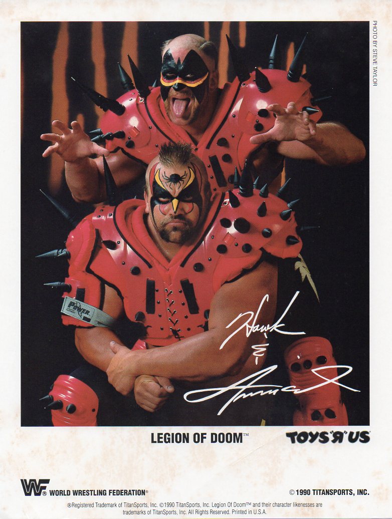 Legion Of Doom Hawk & Animal WWF Promo Photo