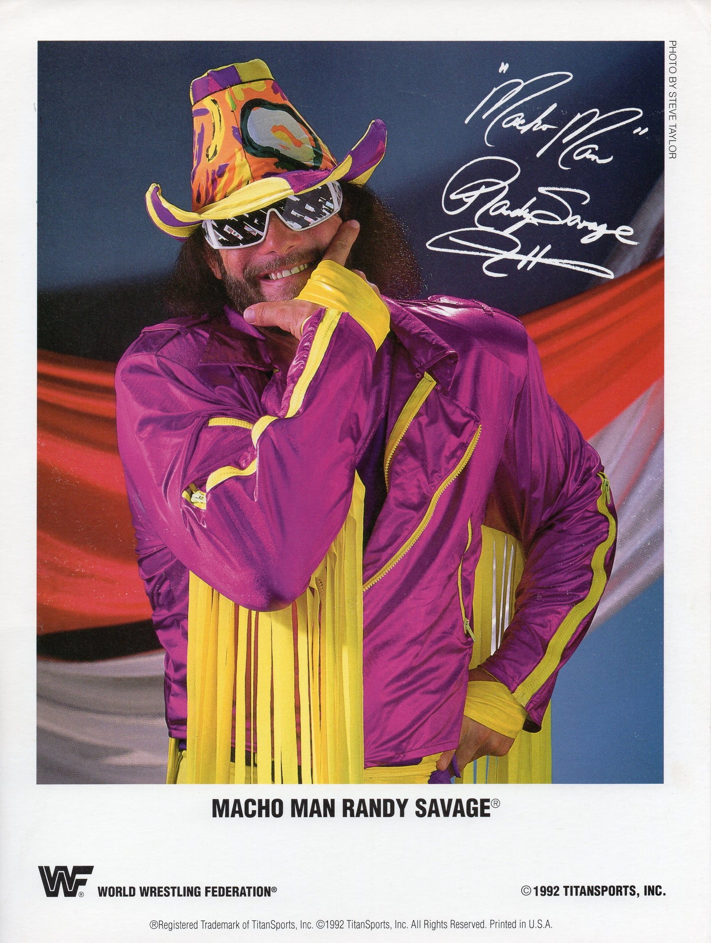 Macho Man Randy Savage WWF Promo Photo