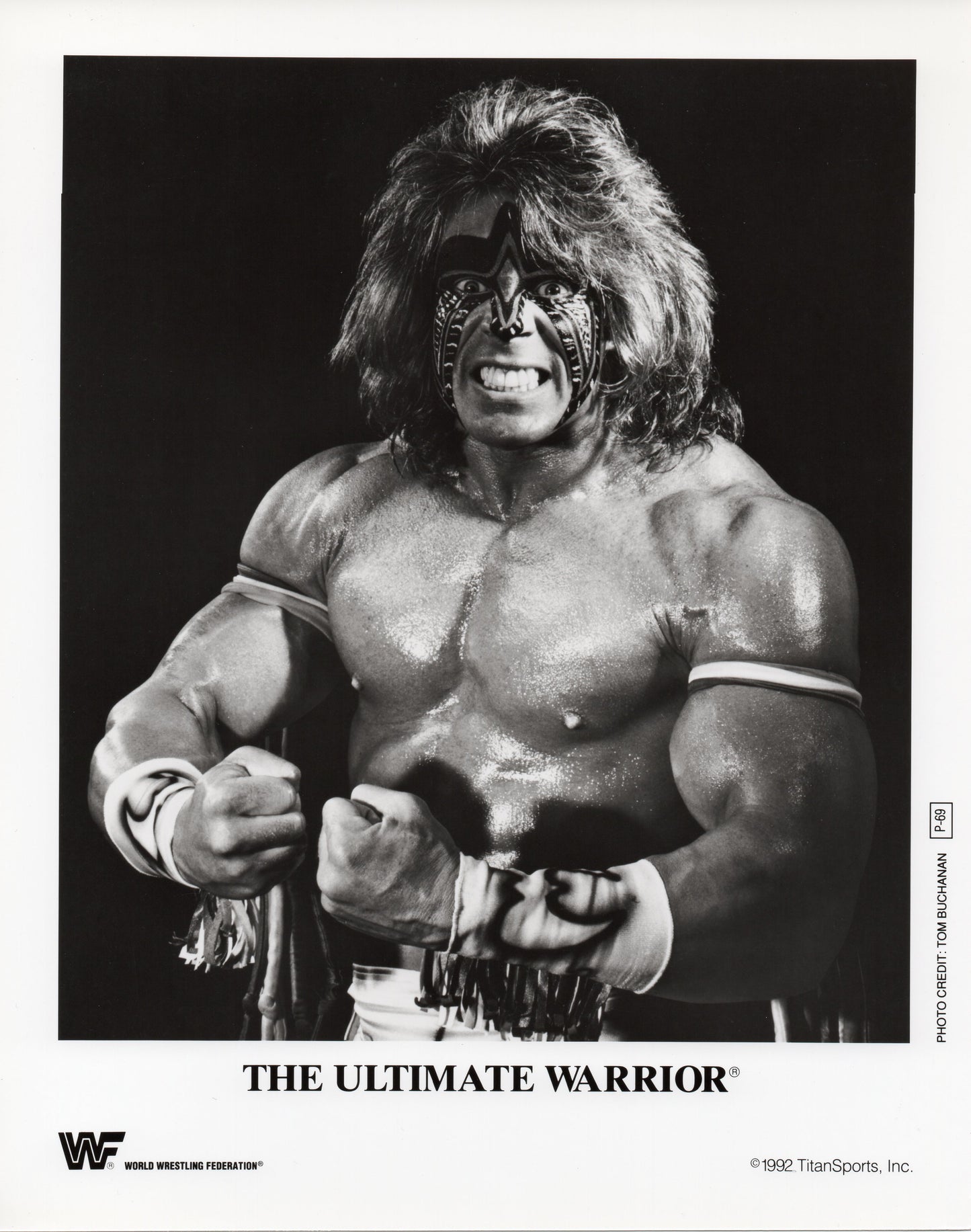 The Ultimate Warrior WWF Promo Photo