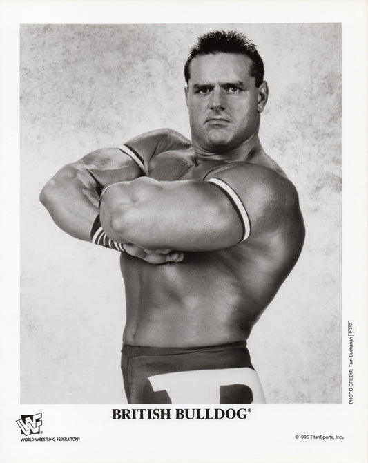 British Bulldog Davey Boy Smith WWF Promo Photo