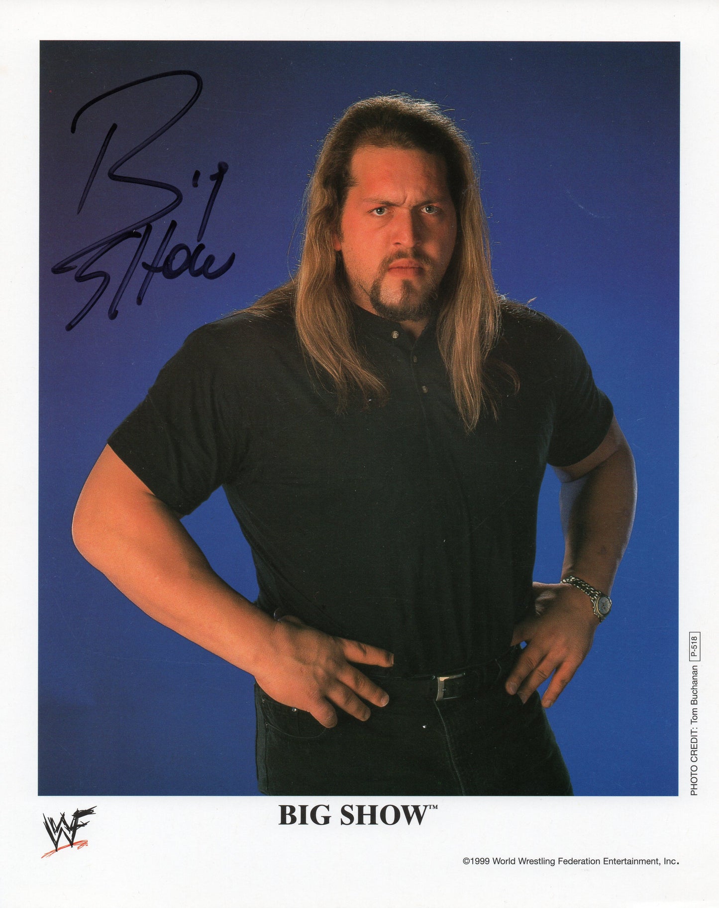 Big Show Paul Wight WWE/WWF Signed Promo Photo P-518