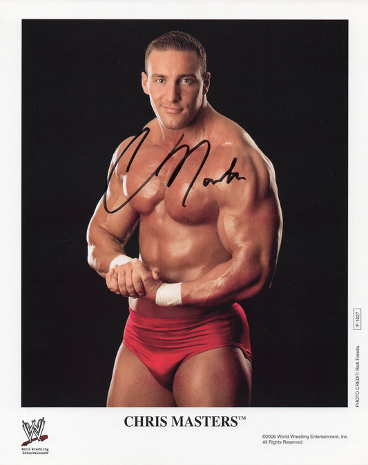 Chris Masters WWE/WWF Signed Promo Photo P-1027