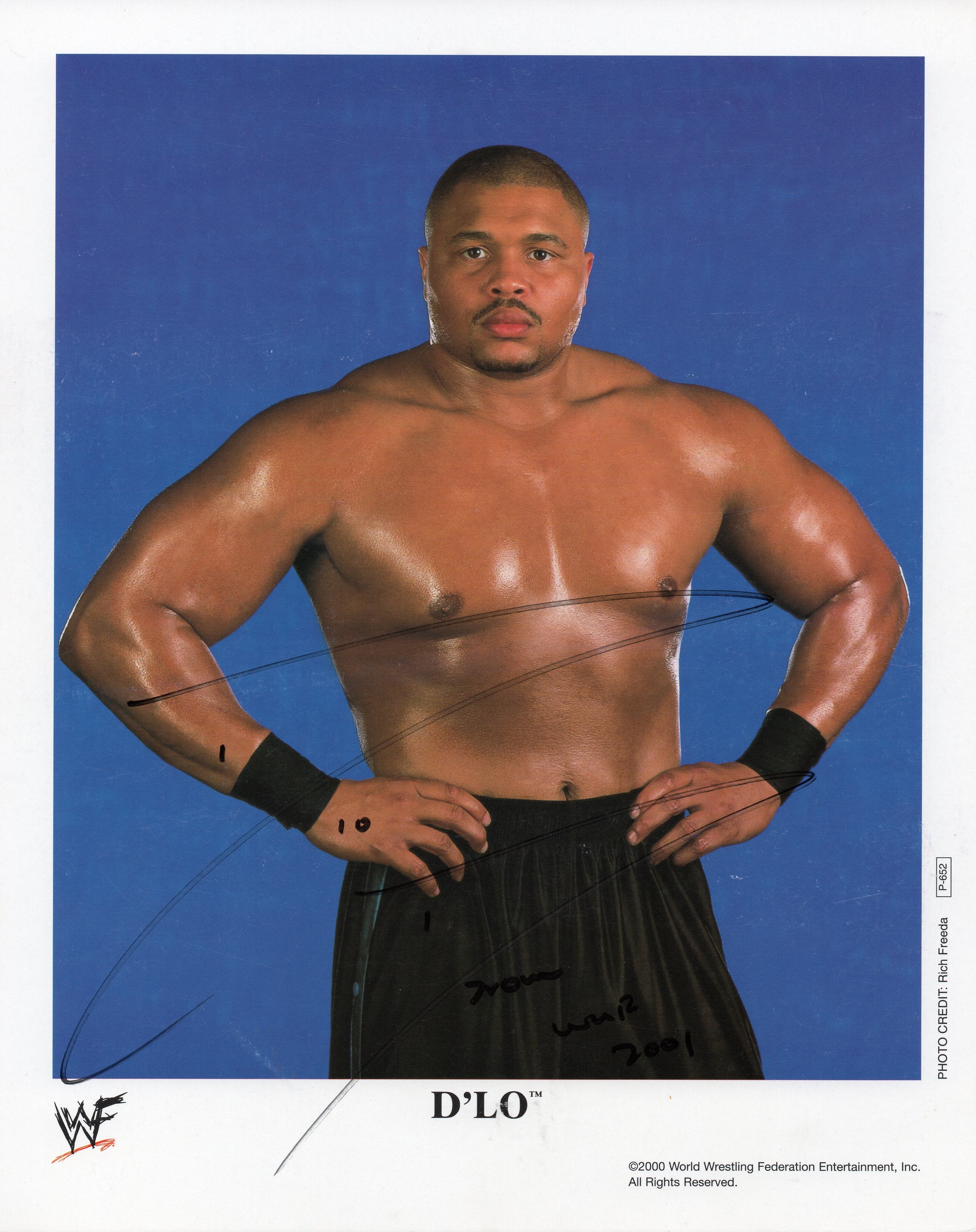Dlo Rapper D'Lo WWE/WWF Signed Promo Photo P-652 – RetroWrestling.com