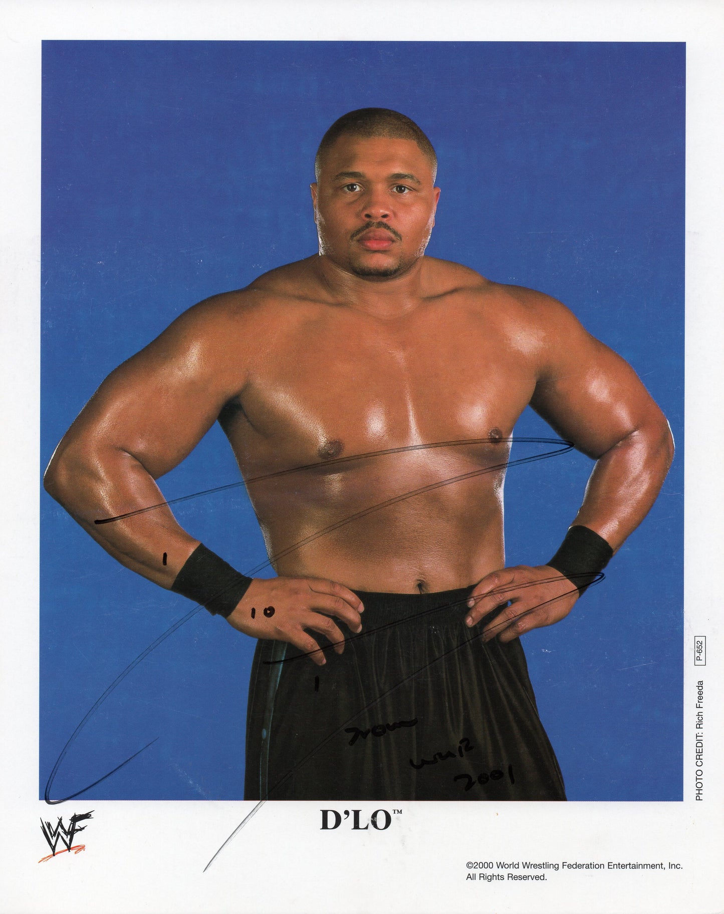 D'Lo WWE/WWF Signed Promo Photo P-652