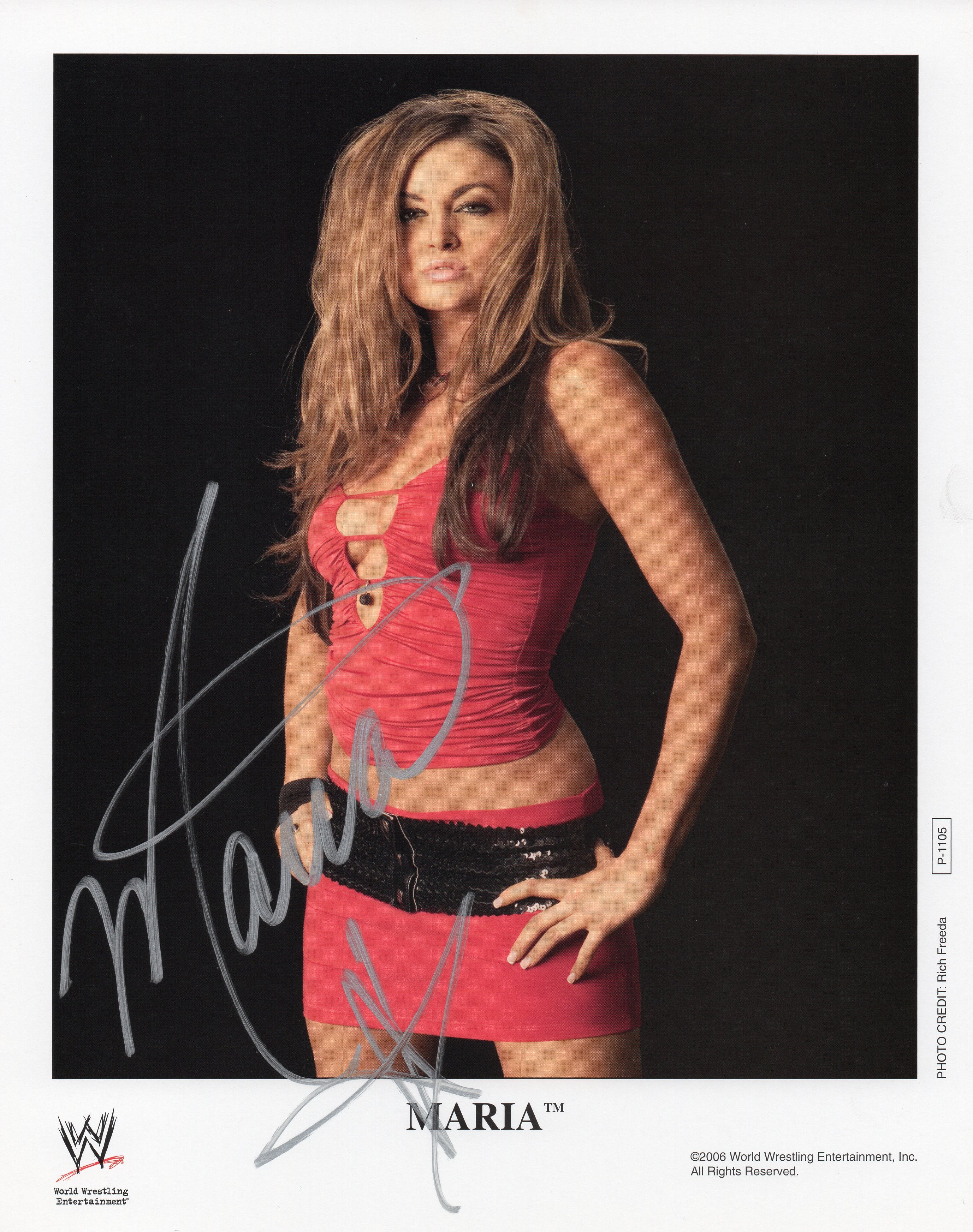 Maria WWE/WWF Signed Promo Photo P-1105 – RetroWrestling.com