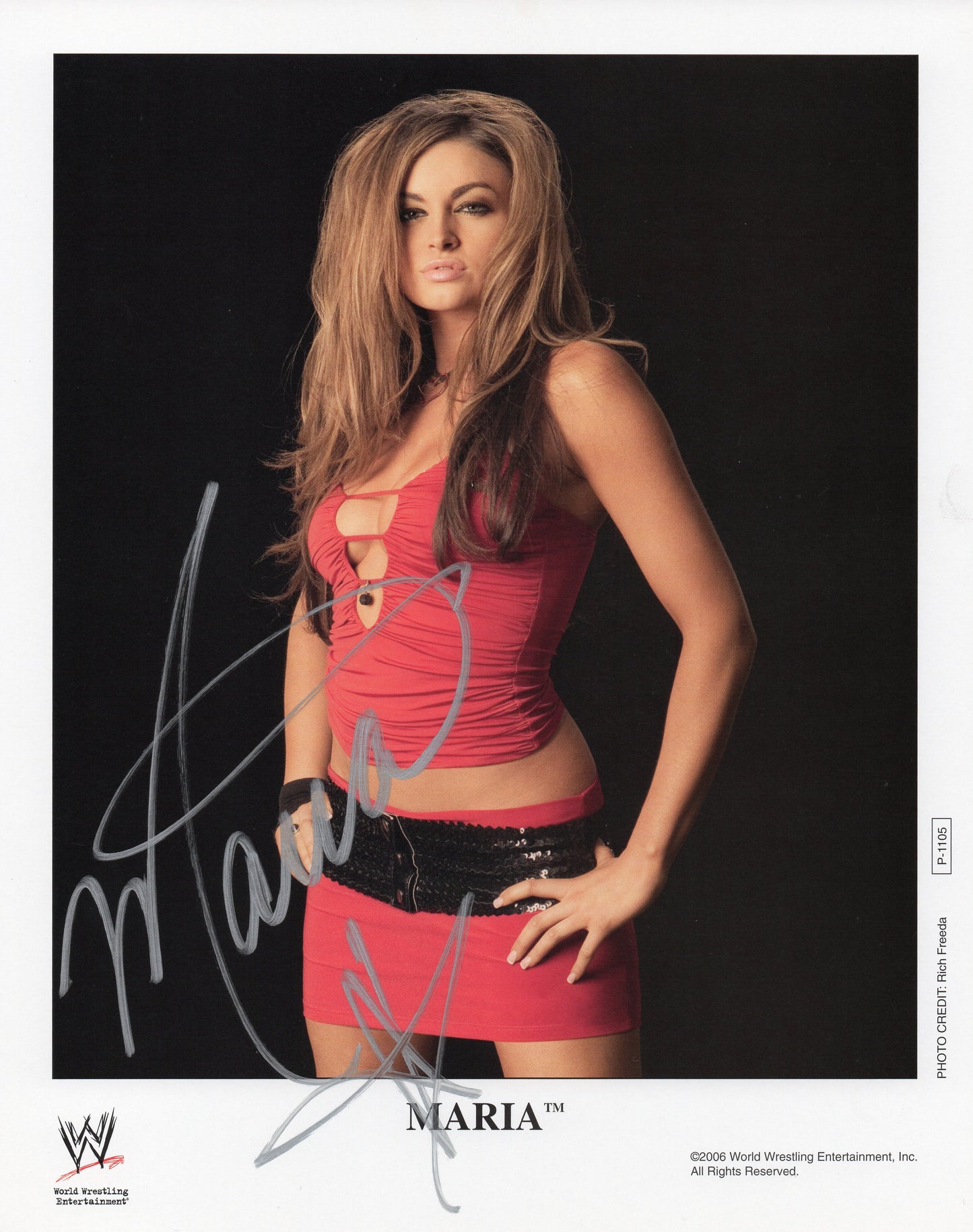 Maria WWE/WWF Signed Promo Photo P-1105
