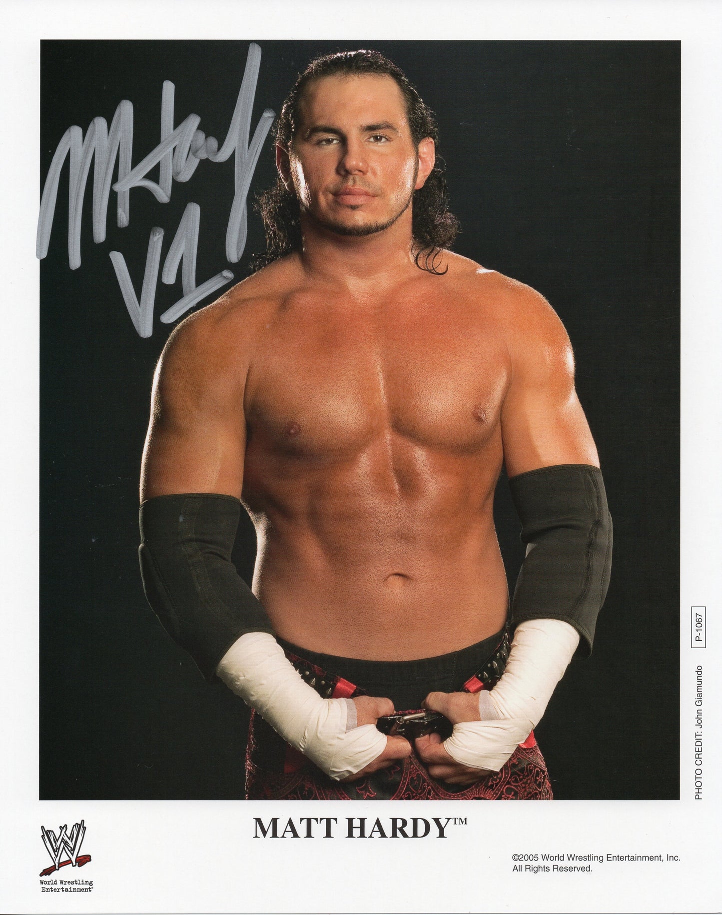 Matt Hardy WWE/WWF Signed Promo Photo P-1067