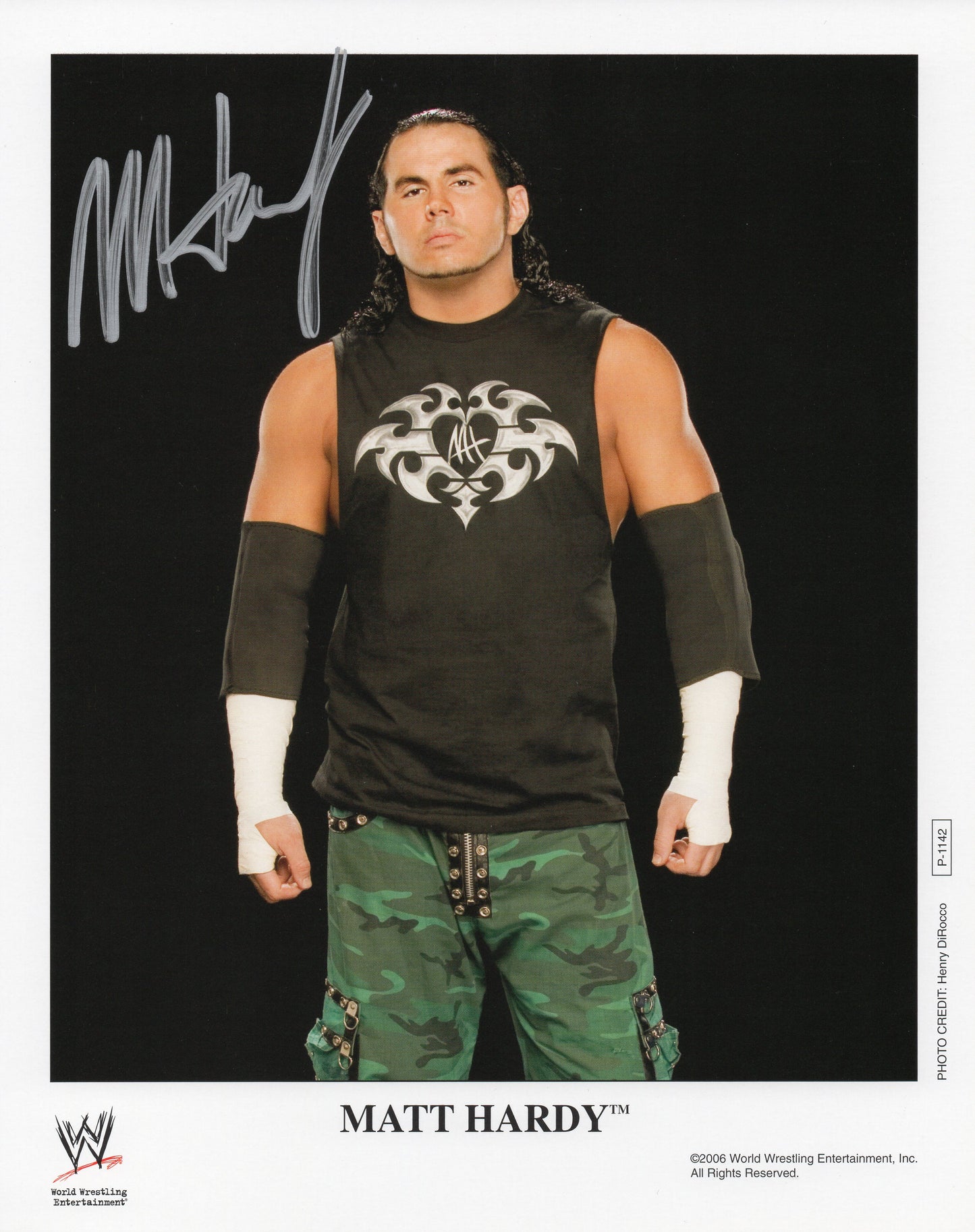 Matt Hardy WWE/WWF Signed Promo Photo P-1142