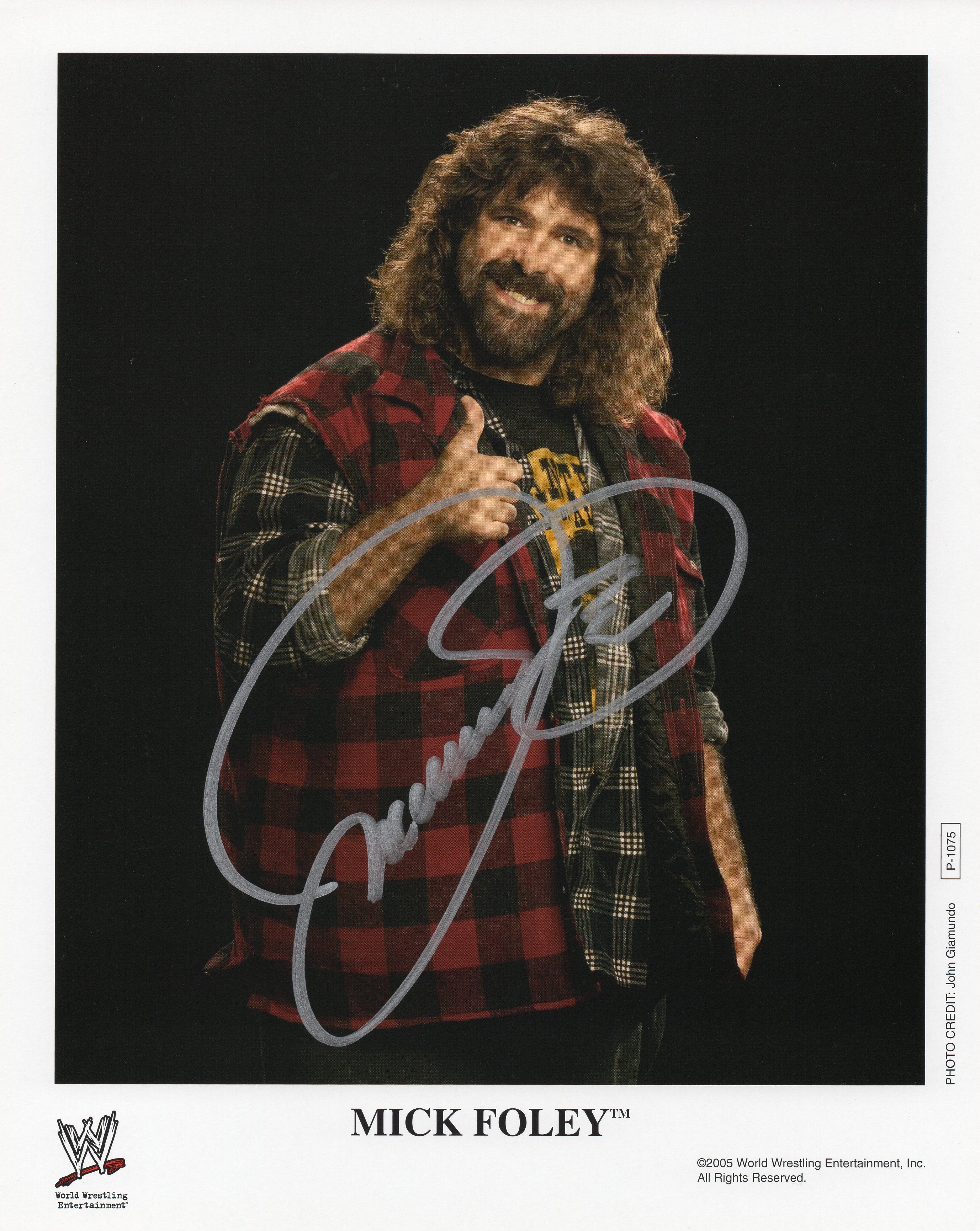 WWE Elite Wrestlemania 36 Mick Foley / Cactus Jack Signed/Autographed w/ Photo deals