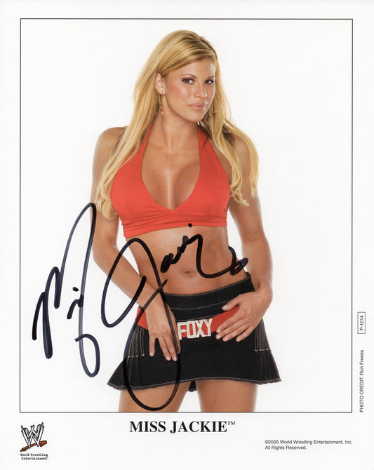 Miss Jackie WWE/WWF Signed Promo Photo P-1014
