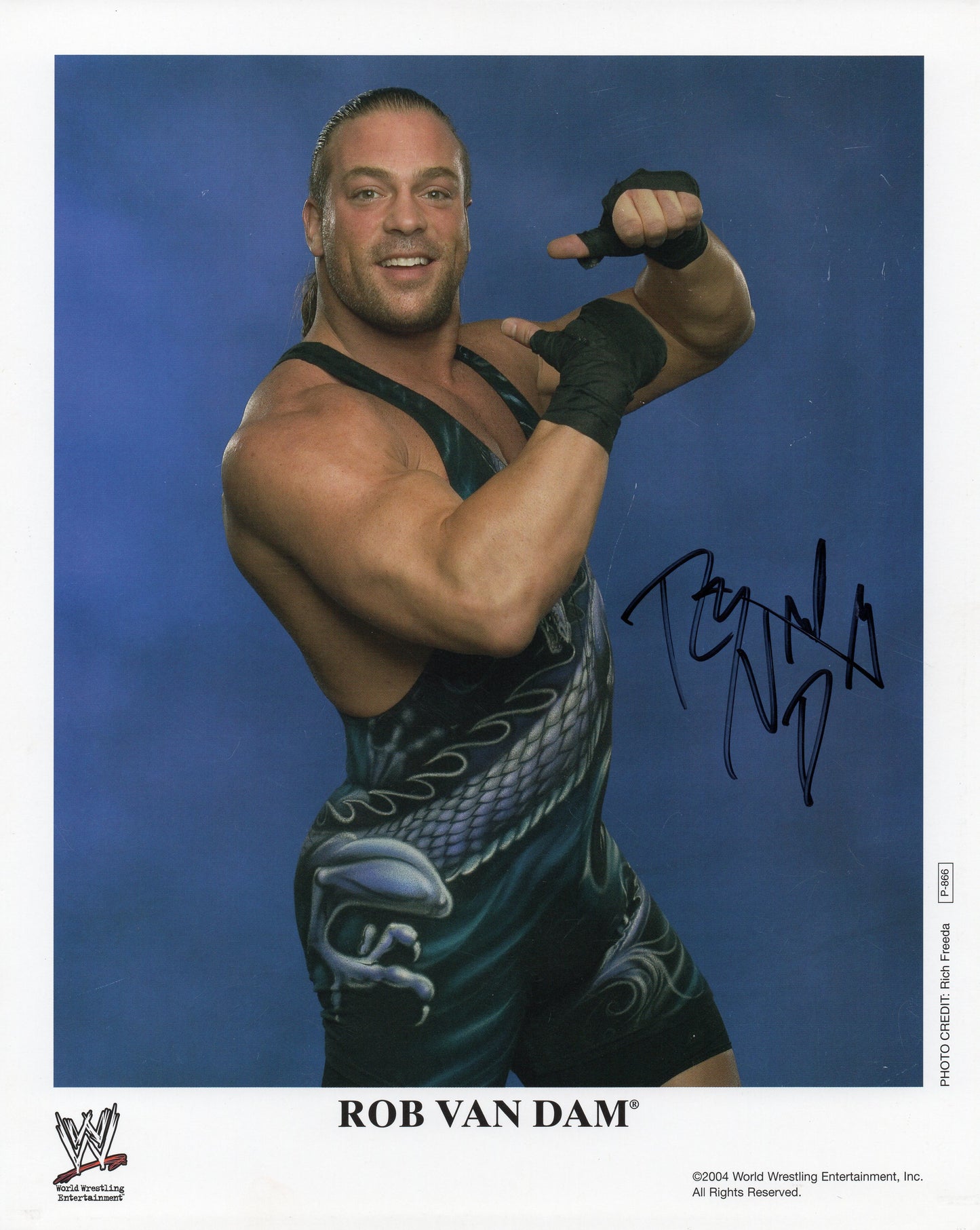 Rob Van Dam WWE/WWF Signed Promo Photo P-866