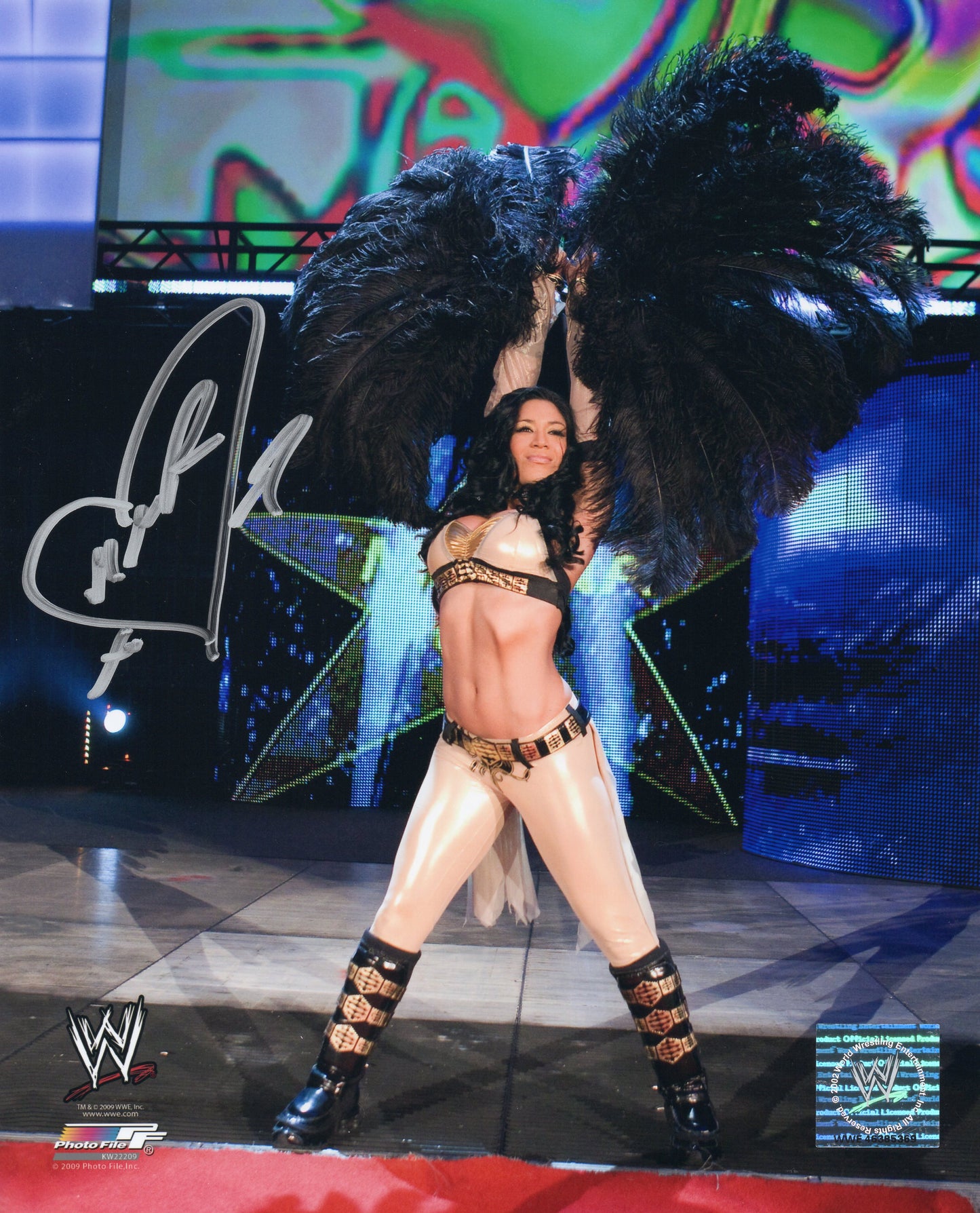 Melina WWE Signed Photofile Photo