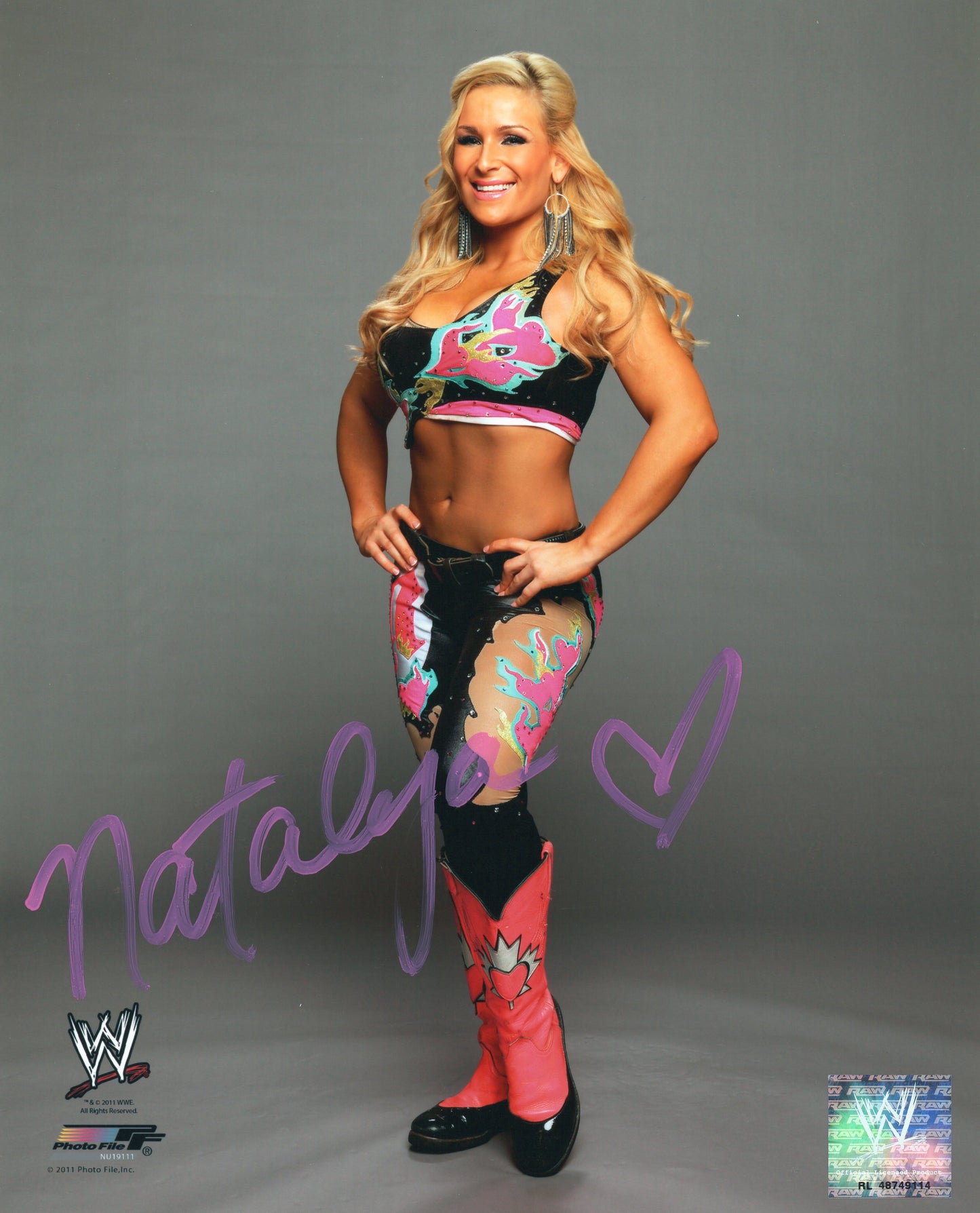 Natalya WWE Signed Photofile Photo